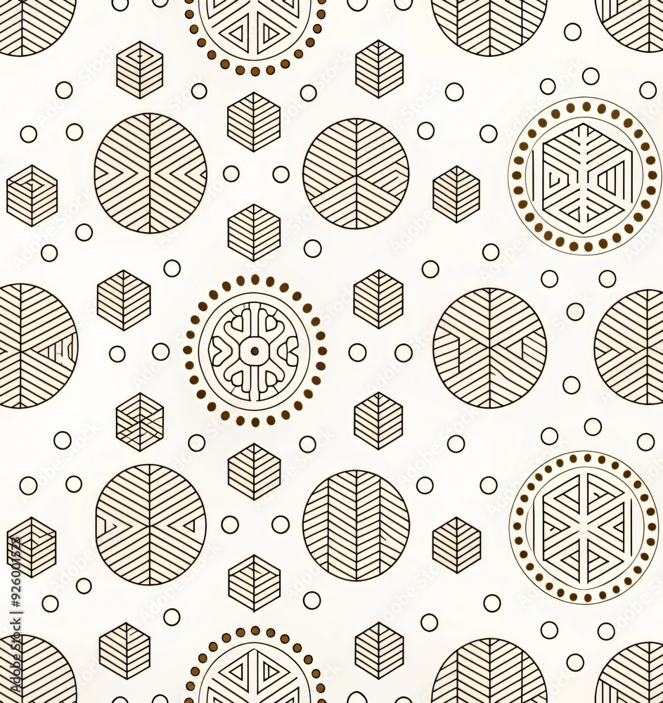 Abstract seamless repeat with circular shapes Abstract seamless repeat with circular shapes