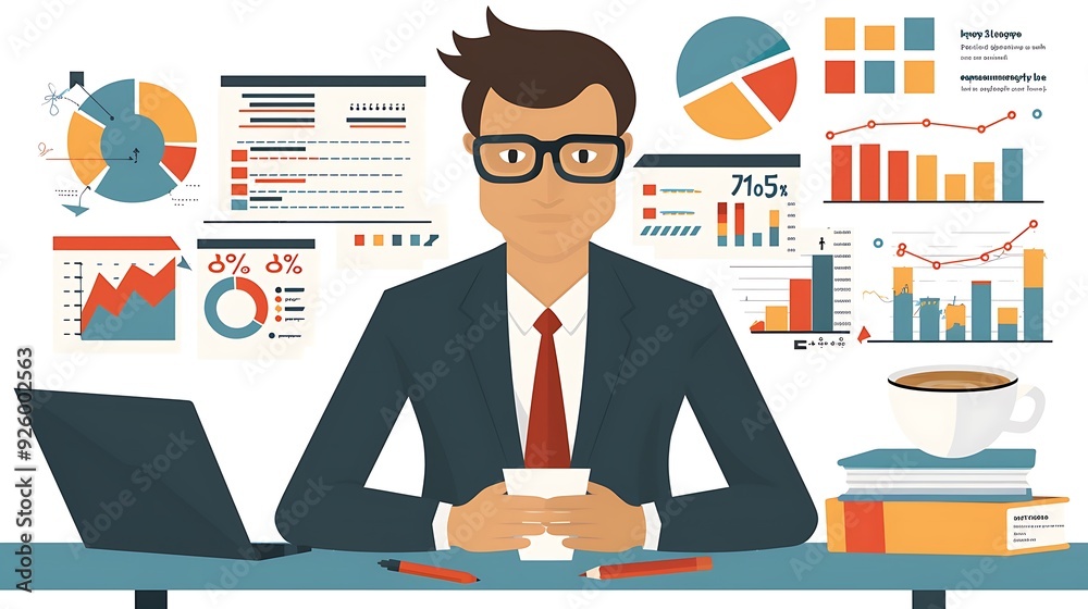 Mutual fund manager analyzing charts and reports, planning investment strategies Mutual fund manager analyzing charts and reports, planning investment strategies