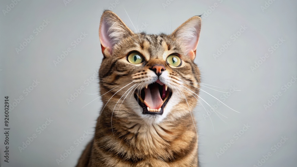A cat displaying its teeth in an open-mouthed posture, cat, feline, teeth, aggressive, pet, animal, close-up, mouth A cat displaying its teeth in an open-mouthed posture, cat, feline, teeth, aggressive, pet, animal, close-up, mouth