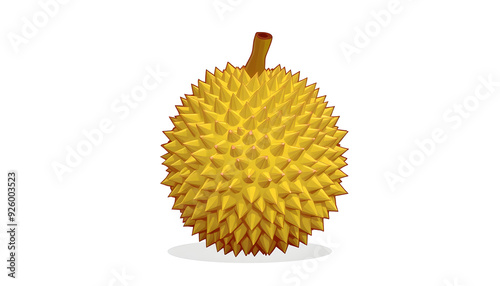 Durian isolated on white isolated with white highlights, png photo