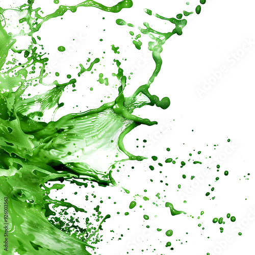 green water color splash