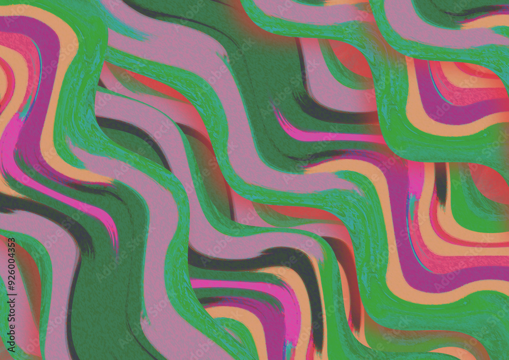 Obraz premium colorful wave smooth shaoe design, abstract colorful background 