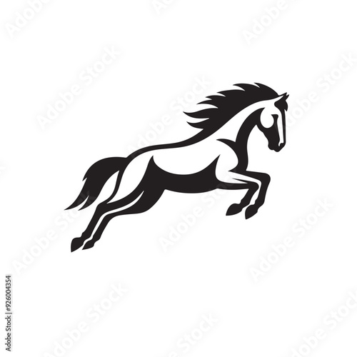 a horse jump isolated on white background