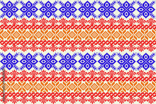 Geometric patterns,flower ,Asian or ethnic patterns,Cross Stitch. Geometric ethnic patterns. Design for Saree, Patola, Sari, Dupatta, Vyshyvanka, rushnyk, dupatta, Clothing, fabric, batik, Knitwear,