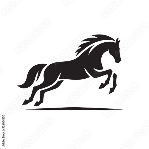 a horse jump isolated on white background