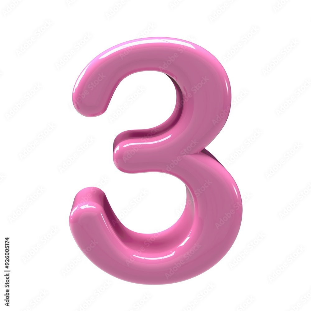 3d 3 number pink alpha design - 1 3d 3 number pink alpha design - 1