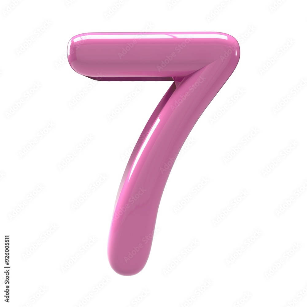 3d 7 number pink alpha design - 1 3d 7 number pink alpha design - 1