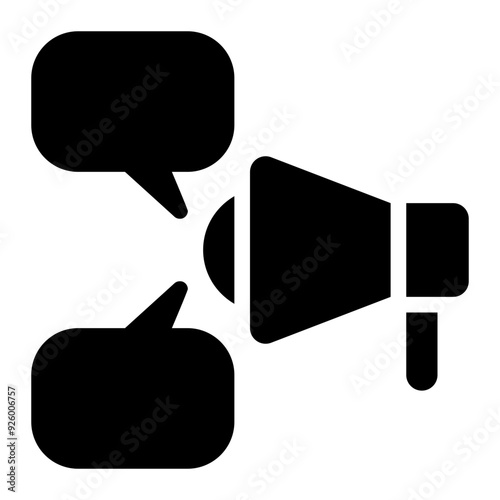 advertising, advertisement, ads, campaign, marketing, communication, broadcasting solid or glyph icon