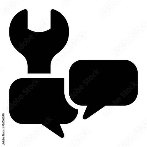 communication tools, communications, chatting, repair, maintenance, tools solid or glyph icon