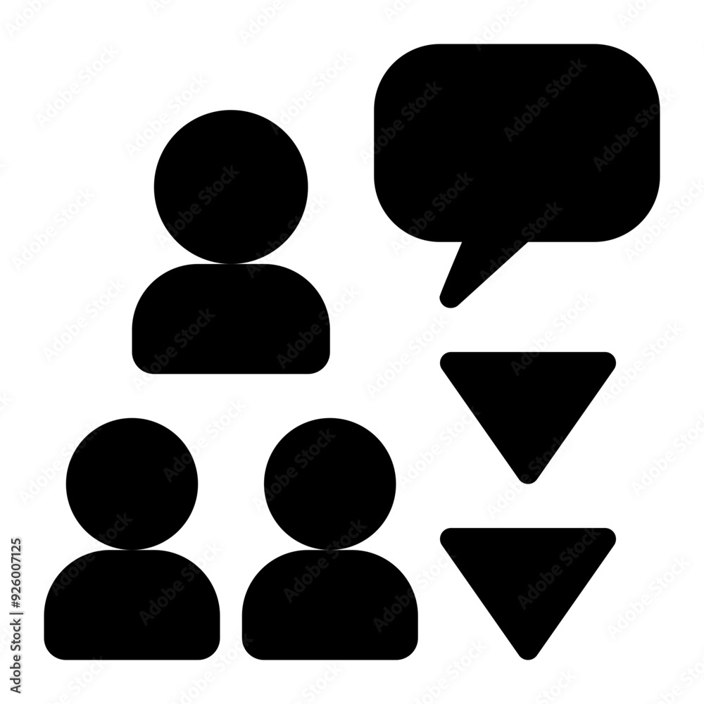 downward communication, corporate communication, hierarchy, top down, organization, communications solid or glyph icon