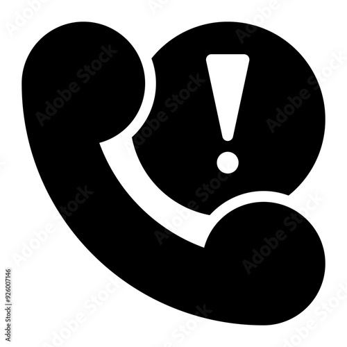 emergency call, telephone, communication, warning, scam, problem, danger solid or glyph icon