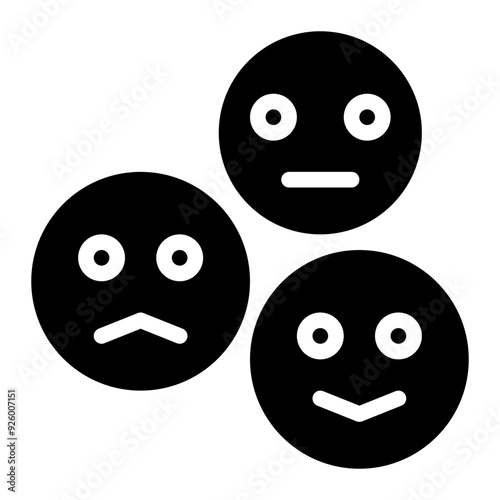facial expressions, face expressions, emotions, feelings, gestures, non verbal, communication solid or glyph icon