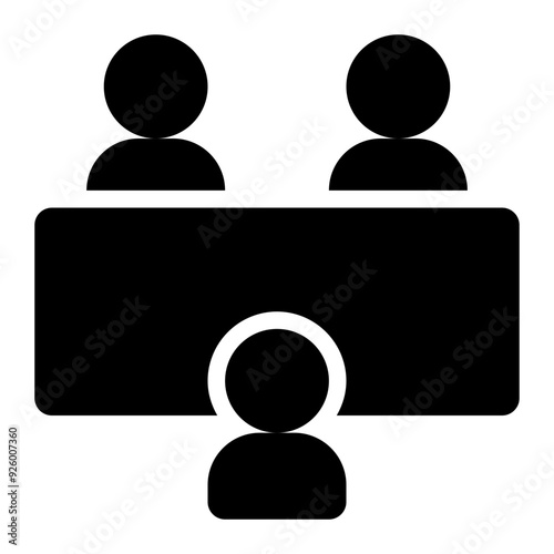 interview, job interview, meeting, discussion, communicating, teaching solid or glyph icon