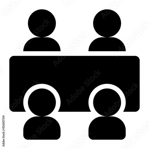 meeting, discussion, forum, brainstorming, conference, team solid or glyph icon