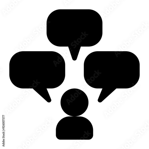 multilingual, multi language, linguist, communication, speech, speaker, intrapersonal solid or glyph icon