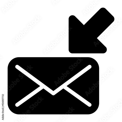 receive email, receiving email, inbox, email, incoming mail, communications solid or glyph icon
