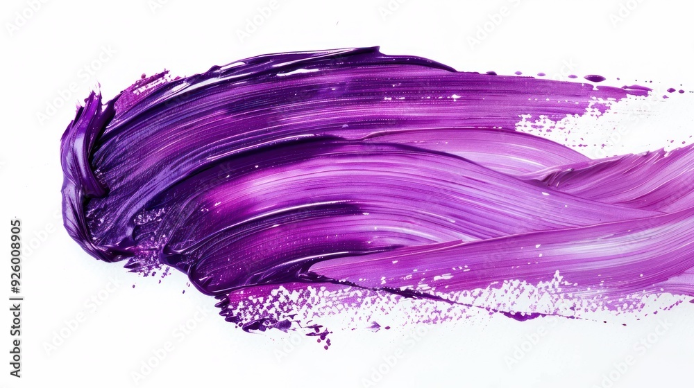 Abstract Purple Paint Stroke on White Background Abstract Purple Paint Stroke on White Background