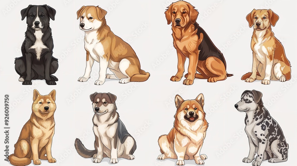 Collection of whimsical animal cartoons perfect for children's toy designs Collection of whimsical animal cartoons perfect for children's toy designs