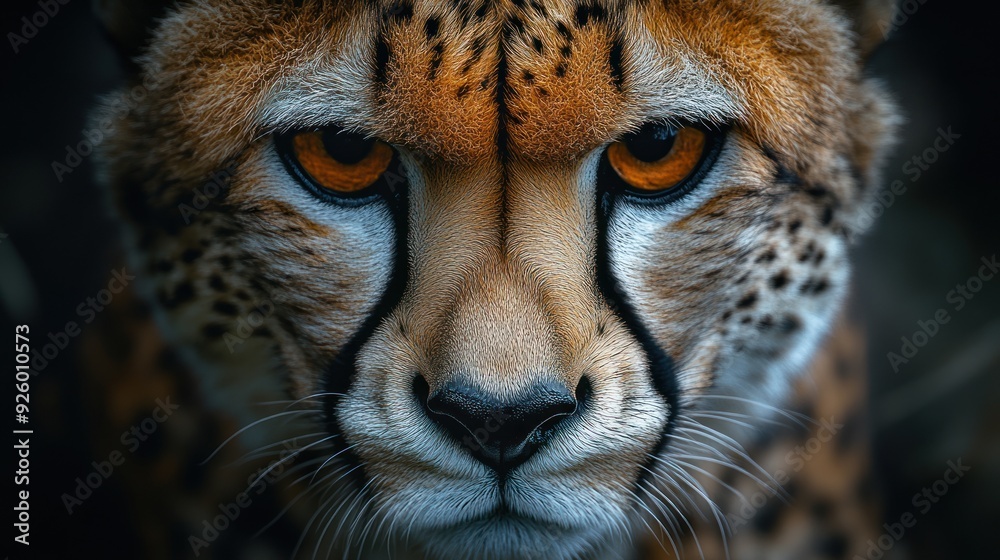 Fototapeta premium Close-up of a Cheetah's Intense Gaze