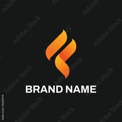 Letter F Flame Logo Concept