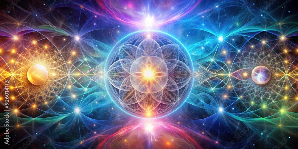 Abstract image representing the energy and interconnectedness of different realms , energy, realms, connection Abstract image representing the energy and interconnectedness of different realms , energy, realms, connection