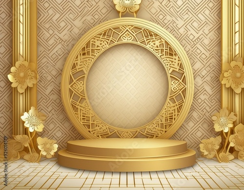 Luxury golden color product background