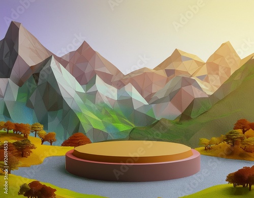 Abstract low poly product background