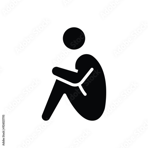 Loneliness vector icon