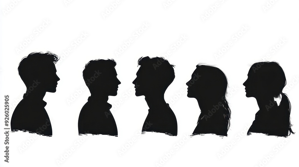 Vector silhouettes of Crowd silhouette,People group shadow men and a women business people silhouettes,person team mystery,Vector illustration black shapes isolated on white background. Vector silhouettes of Crowd silhouette,People group shadow men and a women business people silhouettes,person team mystery,Vector illustration black shapes isolated on white background.
