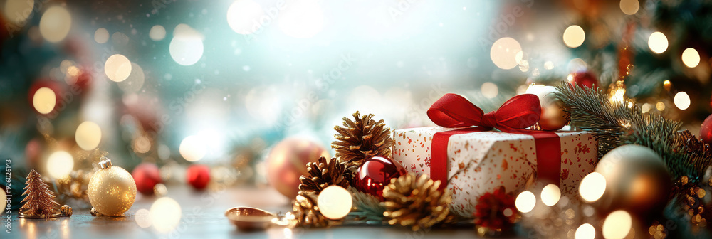 Beautifully wrapped Christmas gifts. AI generative. Beautifully wrapped Christmas gifts. AI generative.