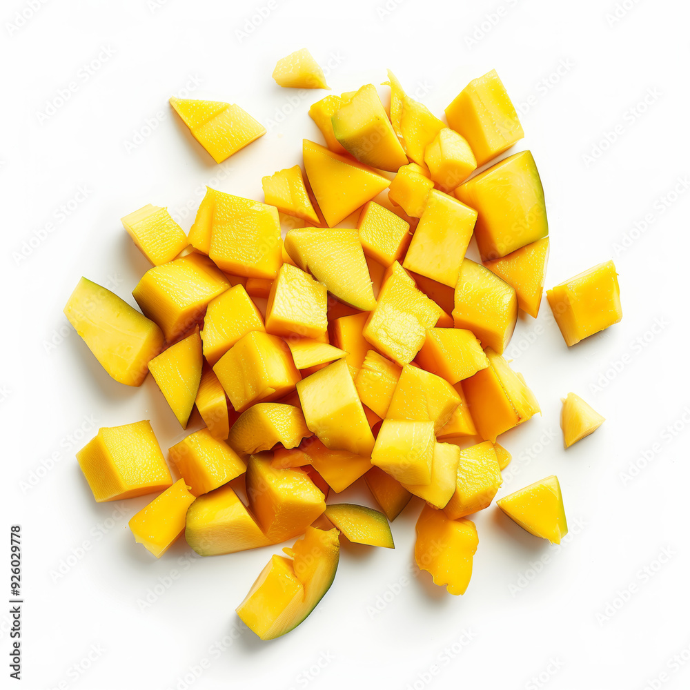 Chopped mango pieces Chopped mango pieces