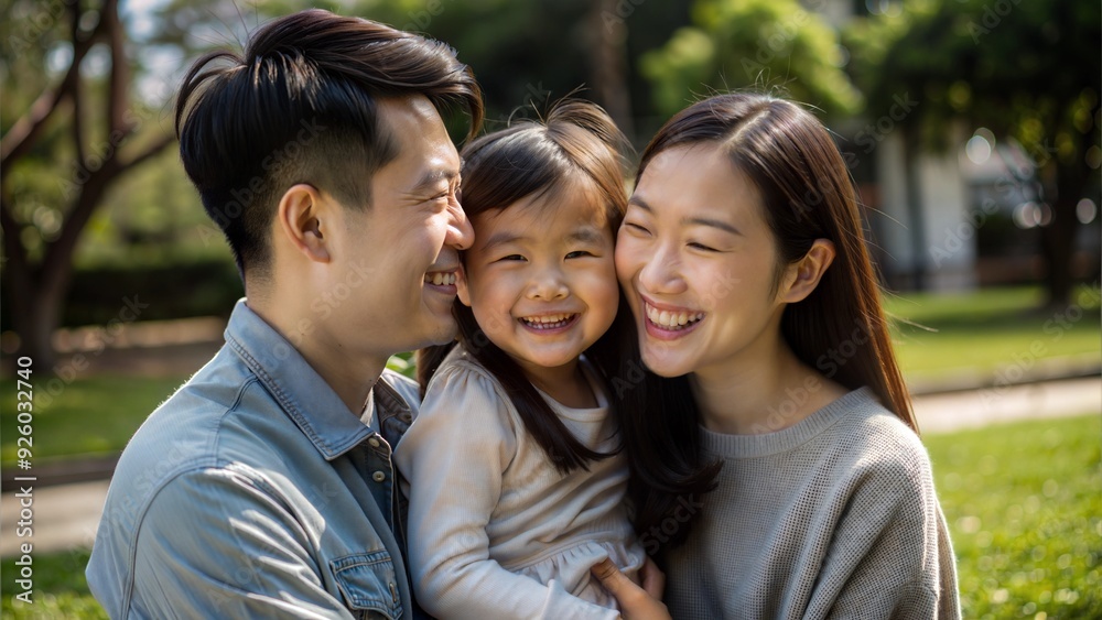 portrait of enjoy happy love asian family father portrait of enjoy happy love asian family father