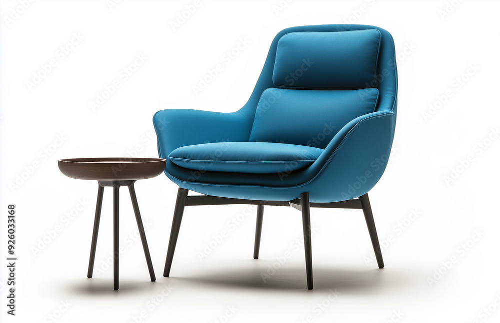 Cozy Lounge Single Sofa Comfortable Seating for Relaxed Living Spaces Against White Background Cozy Lounge Single Sofa Comfortable Seating for Relaxed Living Spaces Against White Background