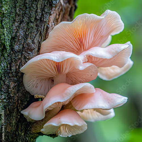 Fresh mushroom texture background, edible mushroom and food ingredient in Asian cuisine