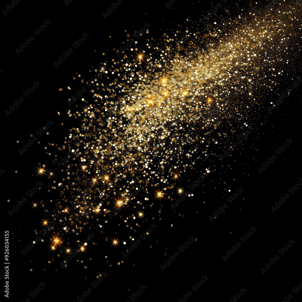 Falling glitter isolated Falling glitter isolated