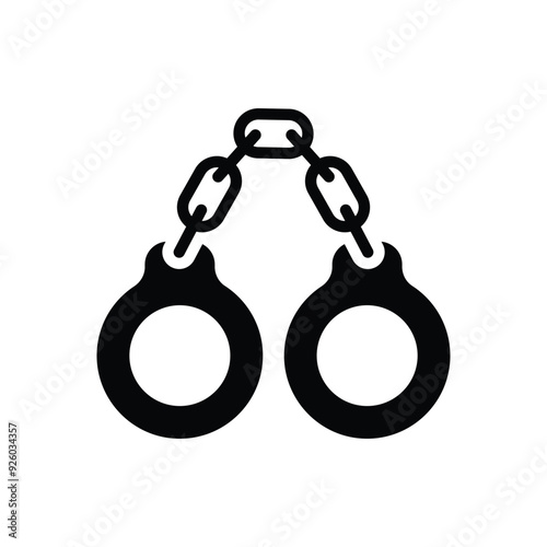 Handcuffs  vector icon