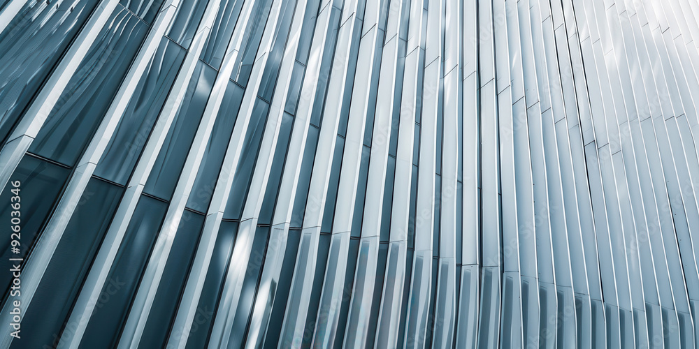 Closeup of a modern architectural facade featuring sleek lines and reflective glass with an abstract appearance Closeup of a modern architectural facade featuring sleek lines and reflective glass with an abstract appearance