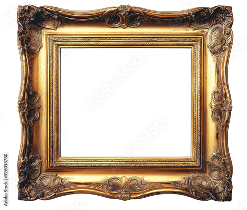 antique gold frame, vintage antique golden picture frame