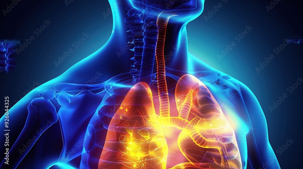 Illustrative Depiction of Gastroesophageal Reflux Disease Symptoms with Discomfort in the Chest and Throat. Medical Condition Awareness. Illustrative Depiction of Gastroesophageal Reflux Disease Symptoms with Discomfort in the Chest and Throat. Medical Condition Awareness.