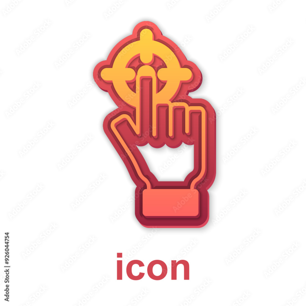 Gold Target financial goal concept icon isolated on white background. Symbolic goals achievement, success. Vector Gold Target financial goal concept icon isolated on white background. Symbolic goals achievement, success. Vector