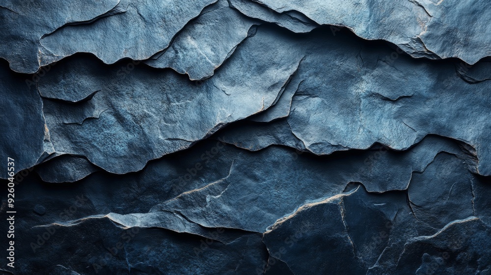 The image is a close up of a rocky surface with a blue hue The image is a close up of a rocky surface with a blue hue