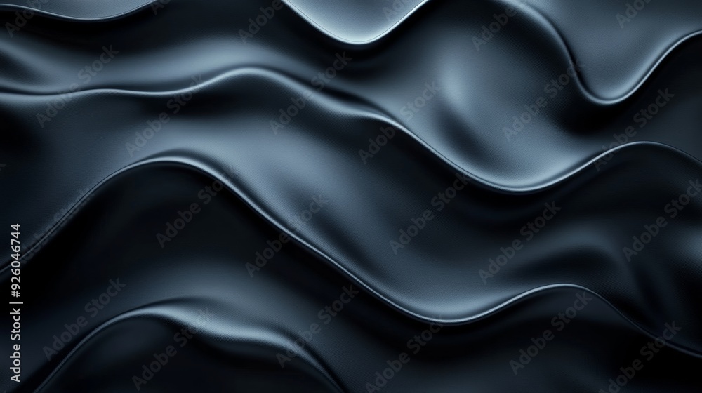 A black and white image of a fabric with a wave pattern A black and white image of a fabric with a wave pattern