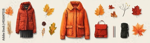 A cozy fall ensemble on display, with a model blending casual and seasonal elements effortlessly photo
