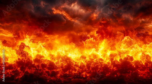 Fire flame texture for banner background. Burn abstract lights. Burning big flame.
