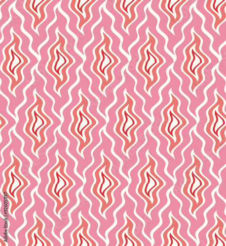 seamless pattern with ribbon with red and violet colours