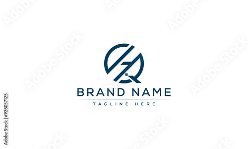 Logo design letter QH . Elegant modern. Vector template.