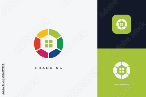 Home Building Logo Modern Structure	
