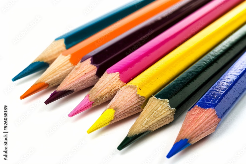 crayons de couleur, fourniture scolaire pour la rentrée des classes, ia générative crayons de couleur, fourniture scolaire pour la rentrée des classes, ia générative