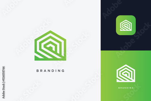 Home Building Logo Modern Structure	
