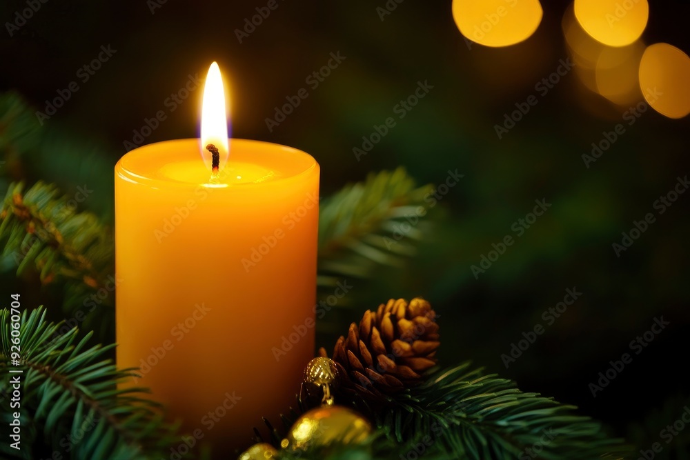 Advent cristian concept with candle , ai Advent cristian concept with candle , ai